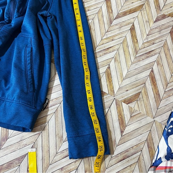 OUTDOOR RESEARCH Emersion Hooded Full Zip Fleece Sweatshirt Jacket Large Blue - Picture 9 of 10